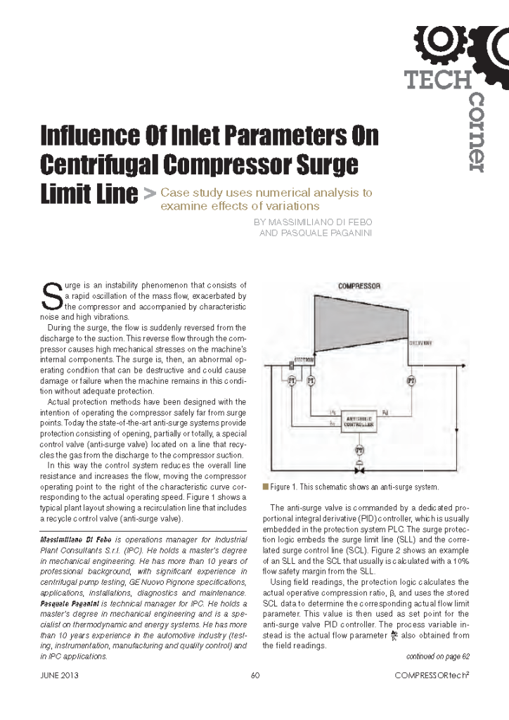 2013-06 Compressor tech Influence of inlet parameters on centrifugal compressor1